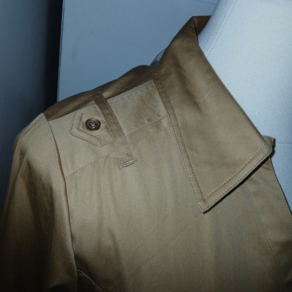 NWT LANE BRYANT Womens 18 Career Office Crisp Button Stretch Gold Top Blouse - Picture 4 of 9
